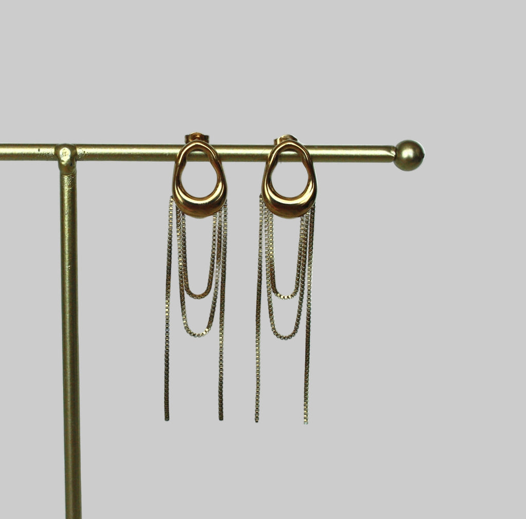 Pendientes Sauce dorado